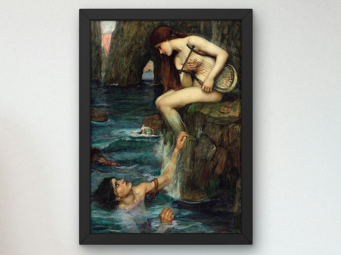 The Siren by John William Waterhouse 1901, Wall Art Print, Fine Art Reproduction, Museum Quality Decor, Poster