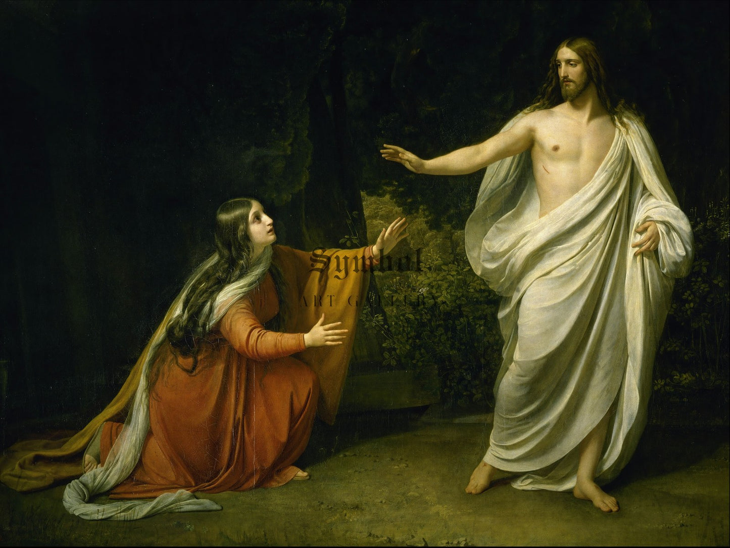 Christ's Appearance to Mary Magdalene by Alexandre Ivanov 1835, Wall Art Print, Fine Art Reproduction, Museum Quality Decor, Poster