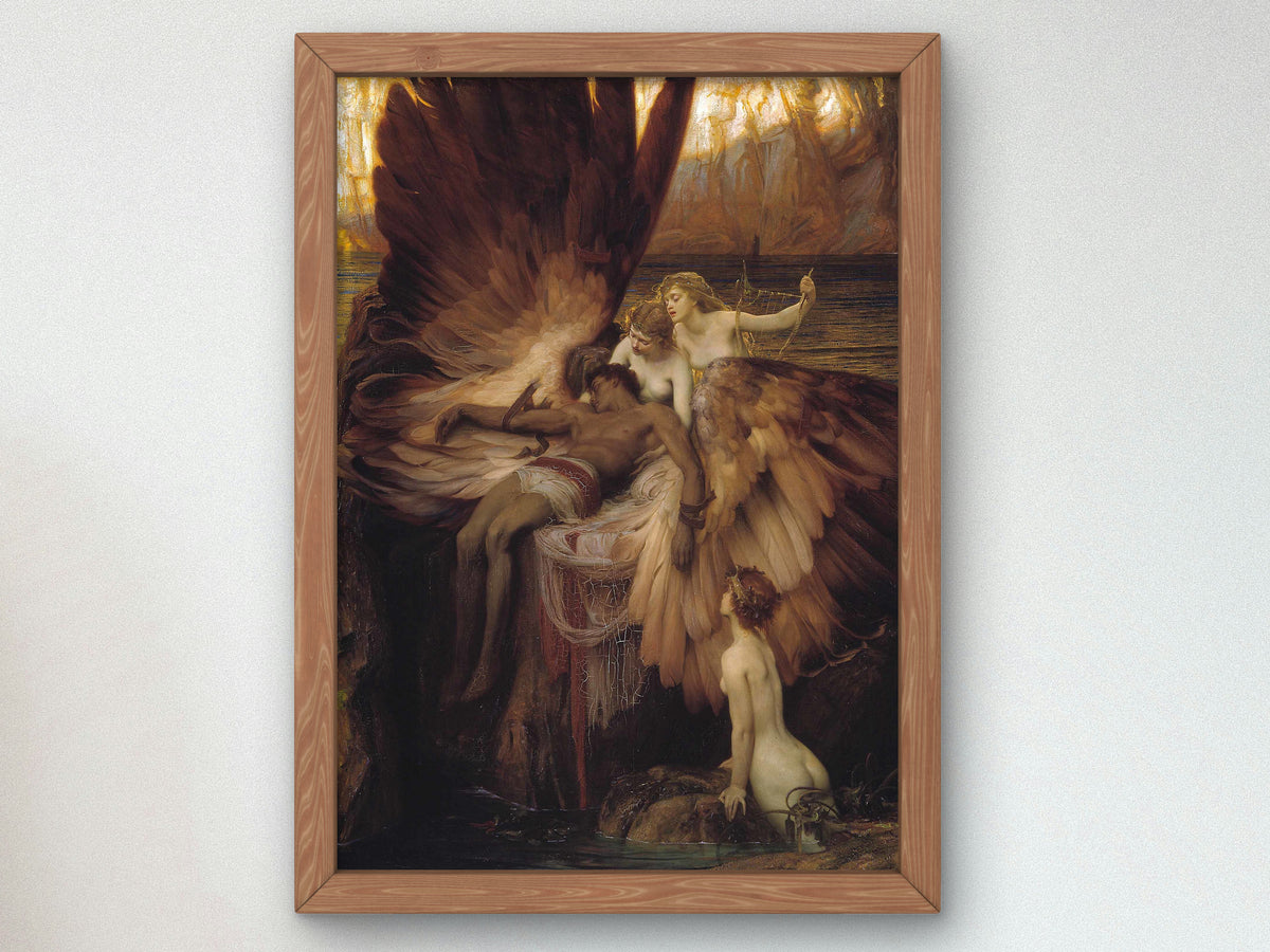 The Lament for Icarus by Herbert James Draper 1898, Wall Art Print, Fine Art Reproduction, Museum Quality Decor, Poster