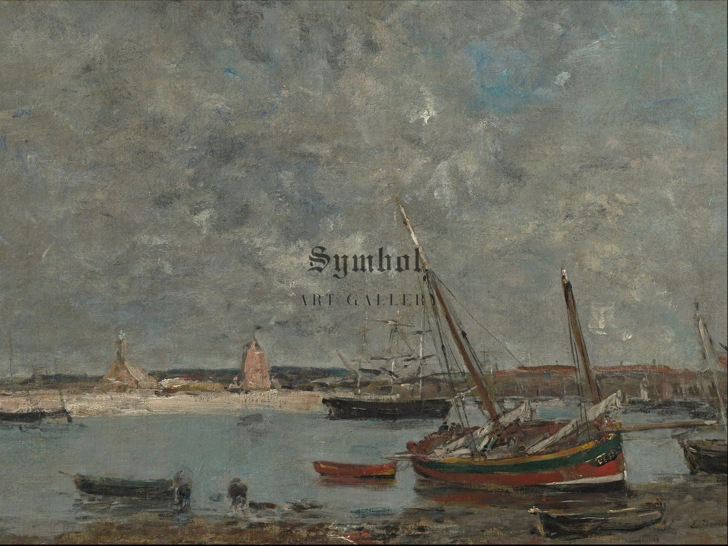 Camaret The Port by Eugène Boudin 1876, Wall Art Print, Fine Art Reproduction, Museum Quality Decor, Poster