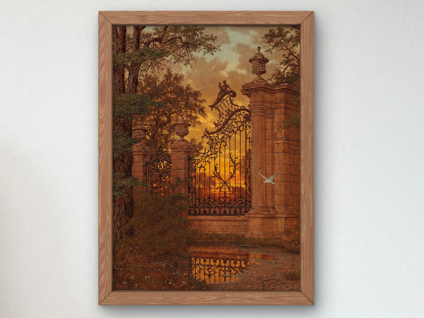 At the Castle Gate by Ferdinand Knab, Wall Art Print, Fine Art Reproduction, Museum Quality Decor, Poster