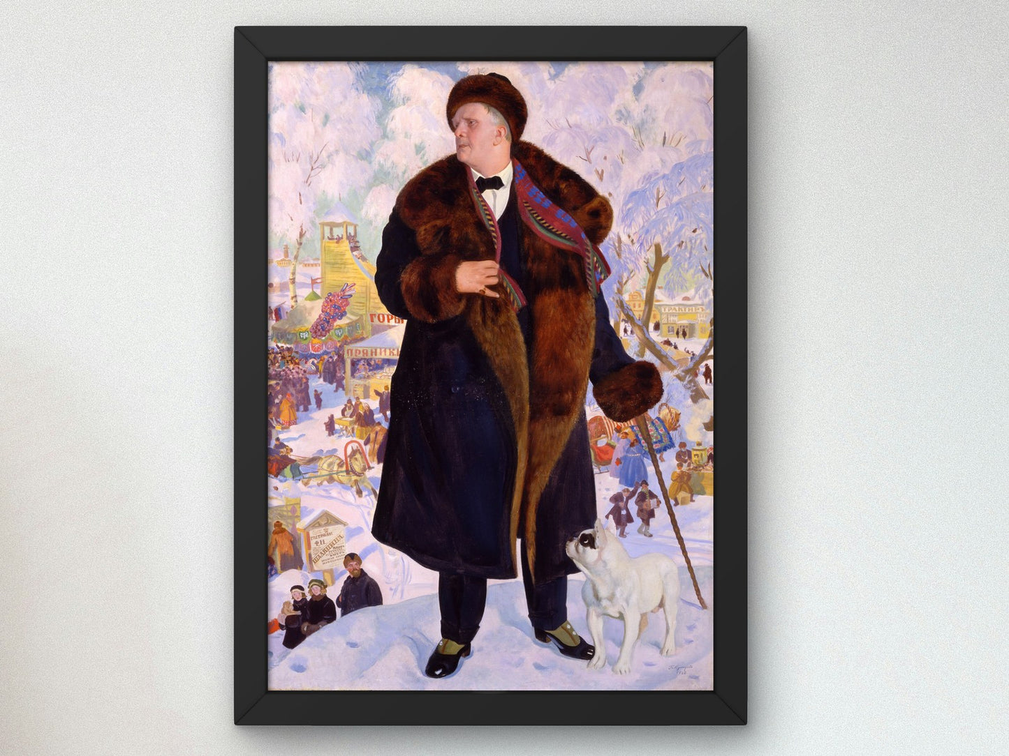 Portrait of Fyodor Chaliapin by Boris Koustodiev 1922, Wall Art Print, Fine Art Reproduction, Museum Quality Decor, Poster