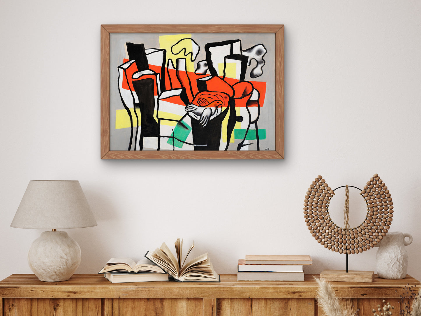 Bird in Front of Tree Trunks by Fernand Léger 1952, Wall Art Print, Fine Art Reproduction, Museum Quality Decor, Poster
