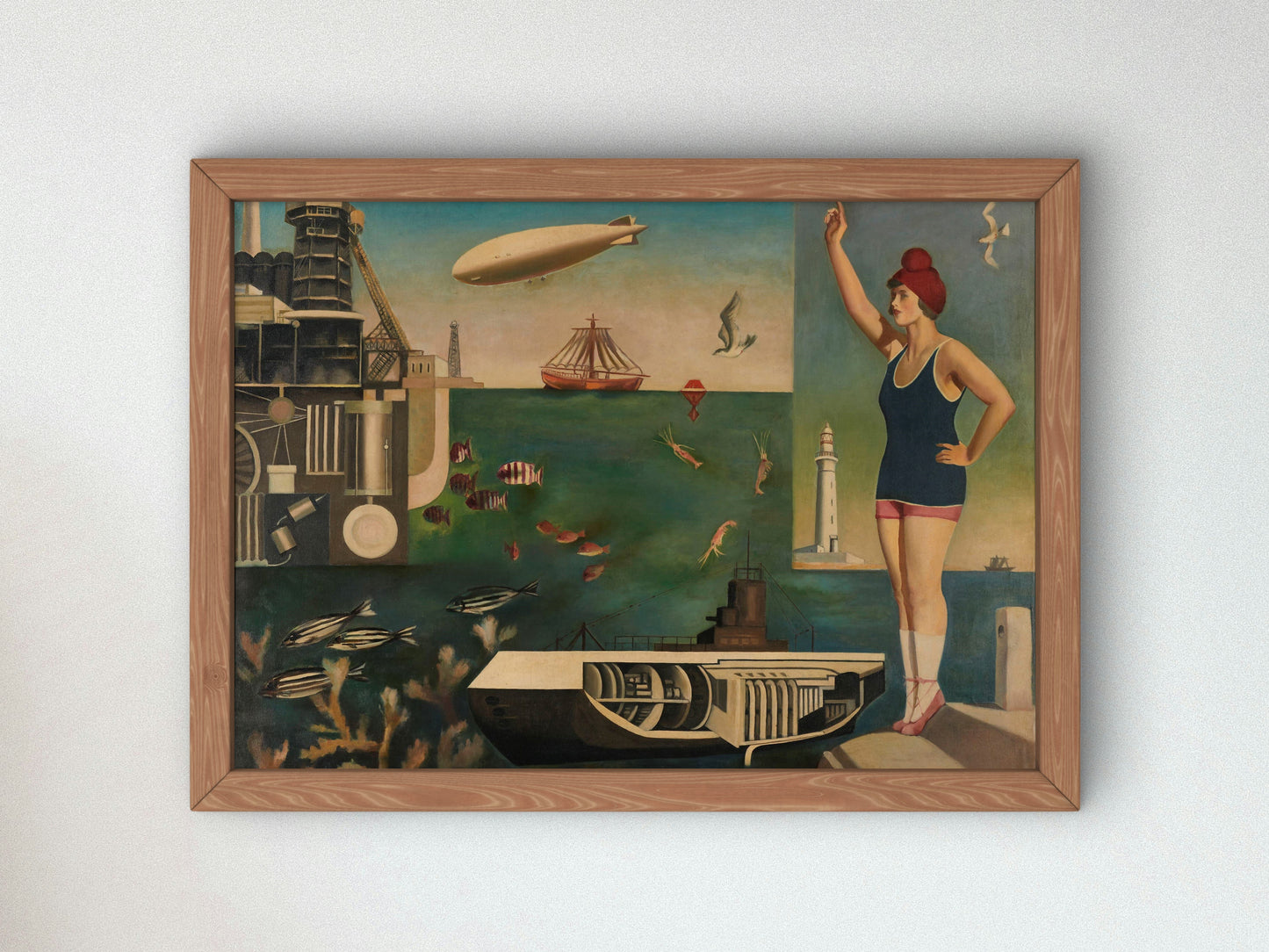 Sea by Koga Harue 1929, Wall Art Print, Fine Art Reproduction, Museum Quality Decor, Poster