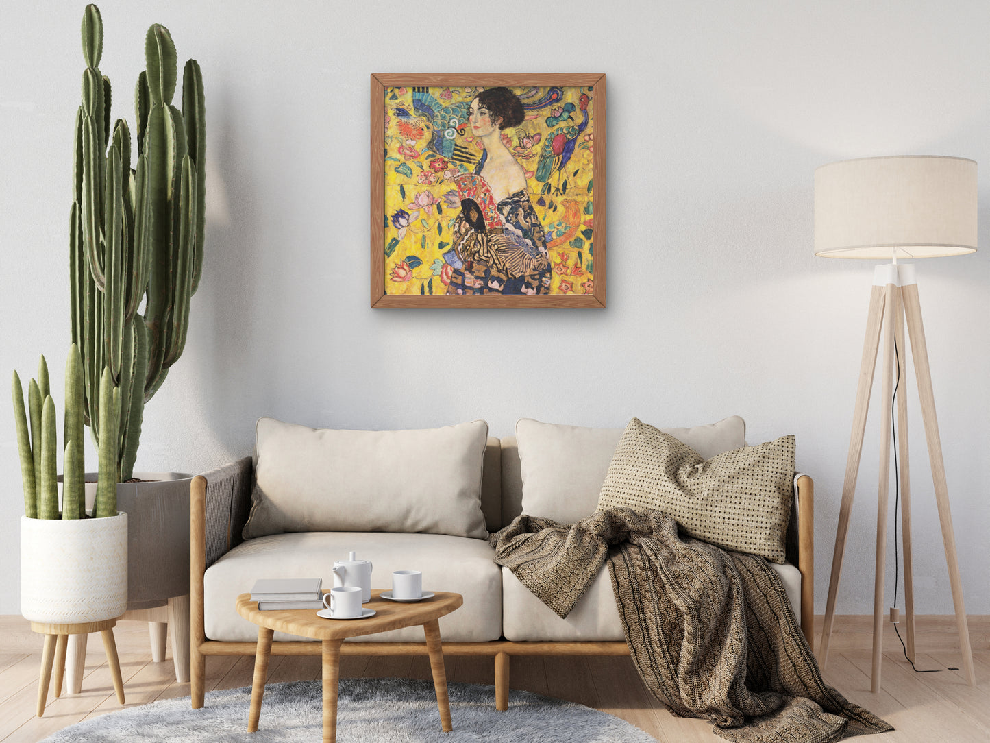 Woman with Fan by Gustav Klimt 1917, Wall Art Print, Fine Art Reproduction, Museum Quality Decor, Poster