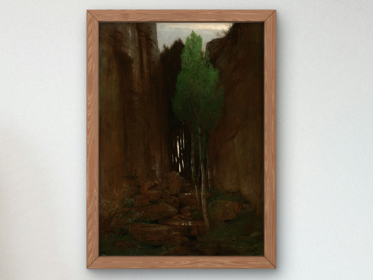 Spring in a Narrow Gorge by Arnold Böcklin 1881, Wall Art Print, Fine Art Reproduction, Museum Quality Decor, Poster