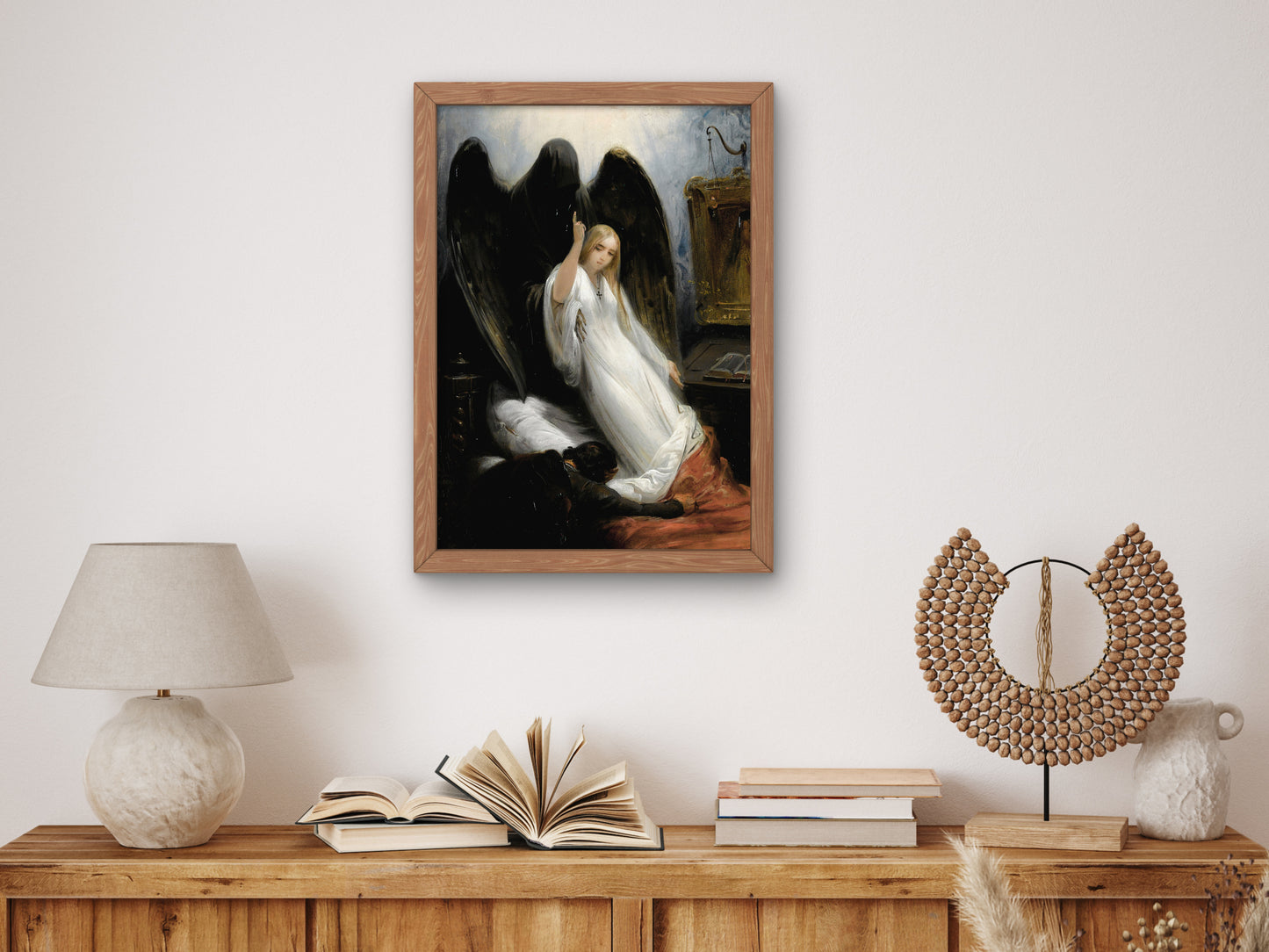 Death and the Maiden by Horace Vernet 1841, Wall Art Print, Fine Art Reproduction, Museum Quality Decor, Poster