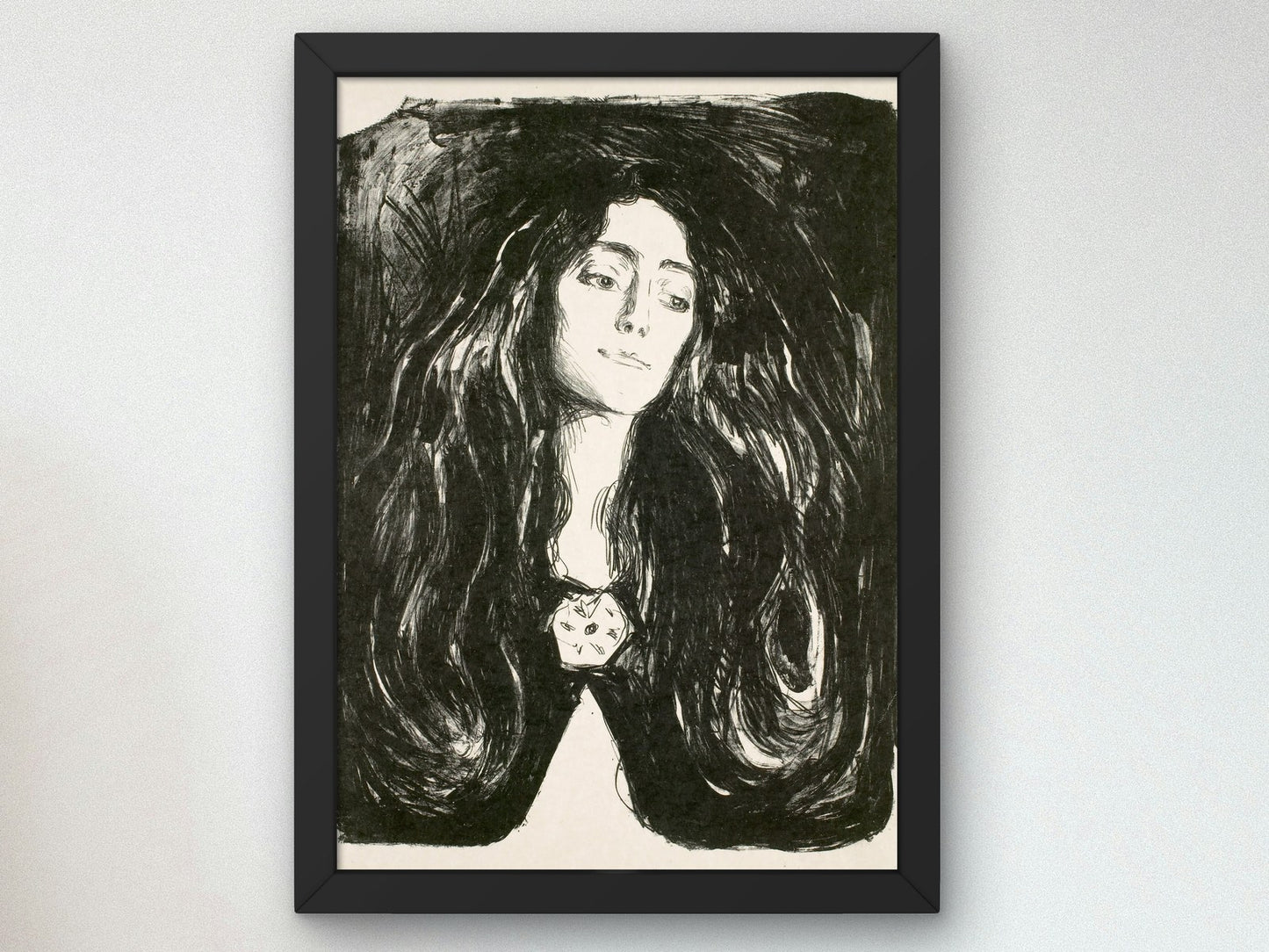 The Brooch Eva Mudocci by Edvard Munch 1903, Wall Art Print, Fine Art Reproduction, Museum Quality Decor, Poster