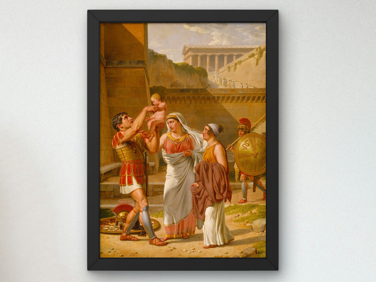 Hector's Farewell to Andromache by Christoffer Wilhelm Eckersberg 1813, Wall Art Print, Fine Art Reproduction, Museum Quality Decor, Poster