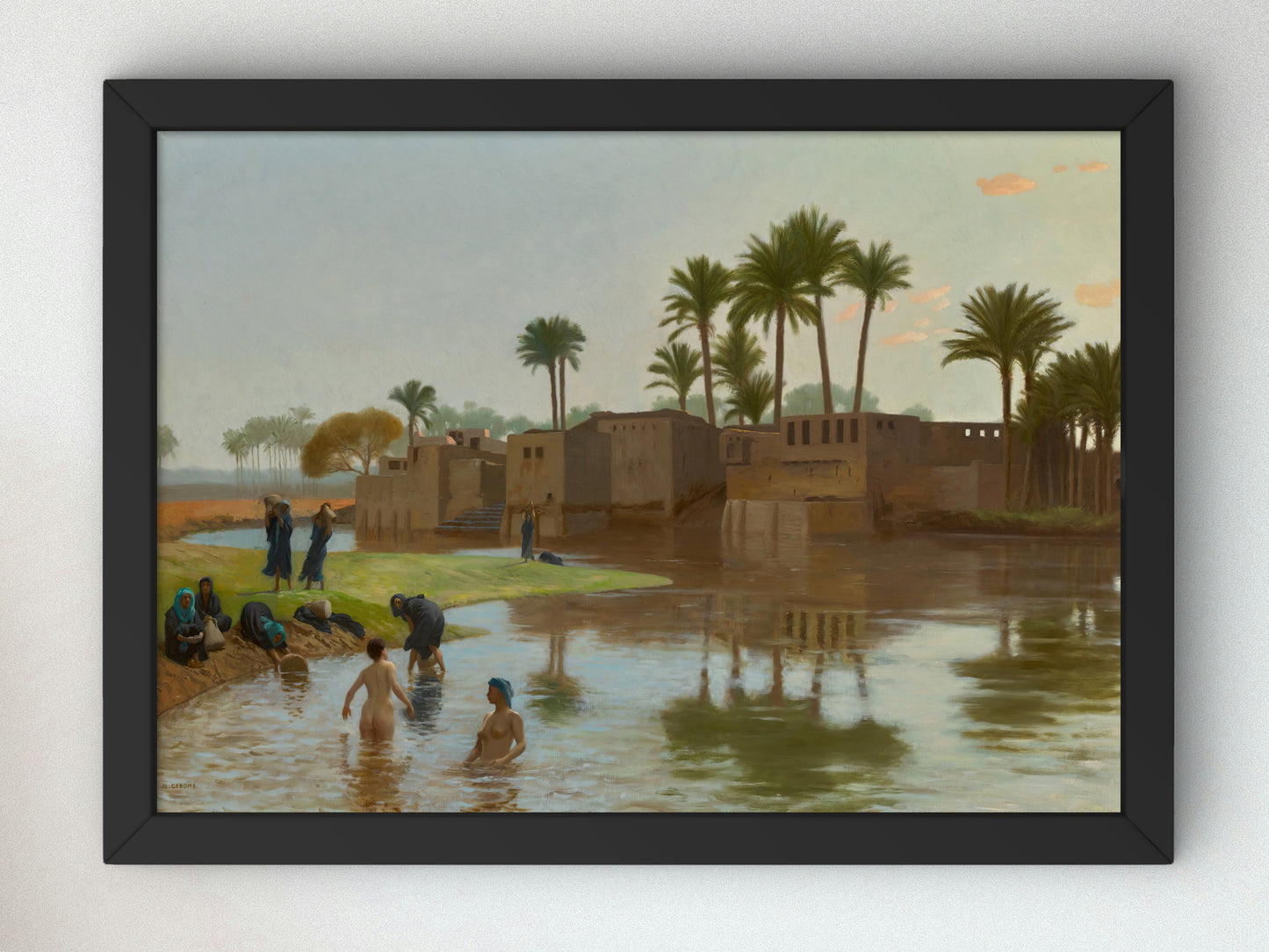 Fellah Women at the Bath by Jean Léon Gérôme, Wall Art Print, Fine Art Reproduction, Museum Quality Decor, Poster