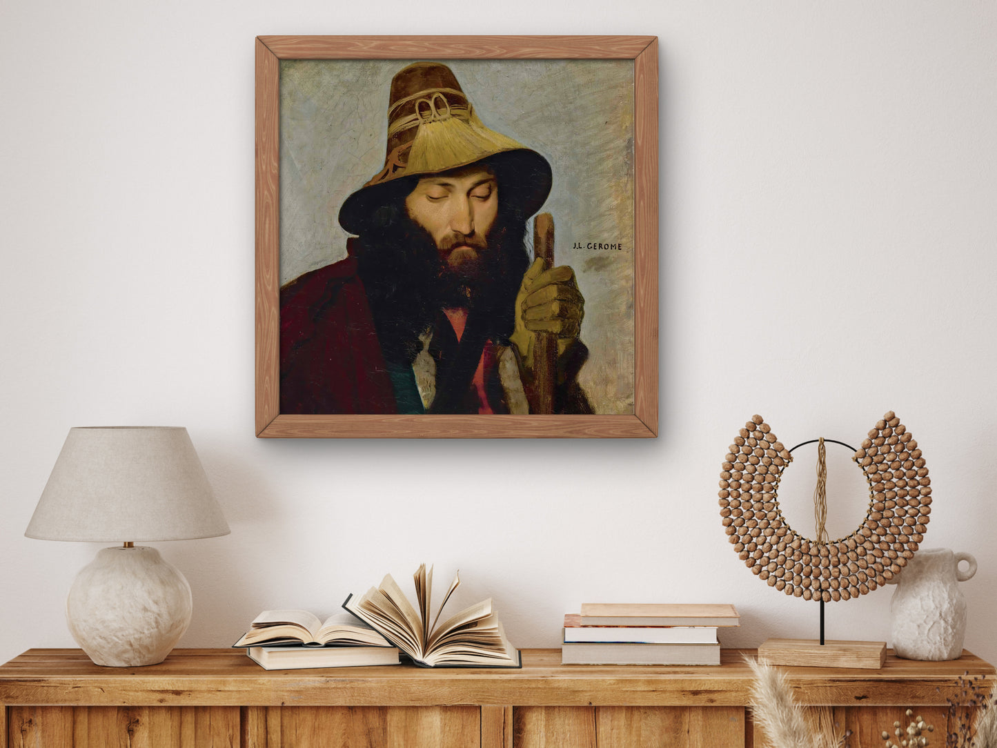 Portrait of an Italian Man by Jean Léon Gérôme, Wall Art Print, Fine Art Reproduction, Museum Quality Decor, Poster
