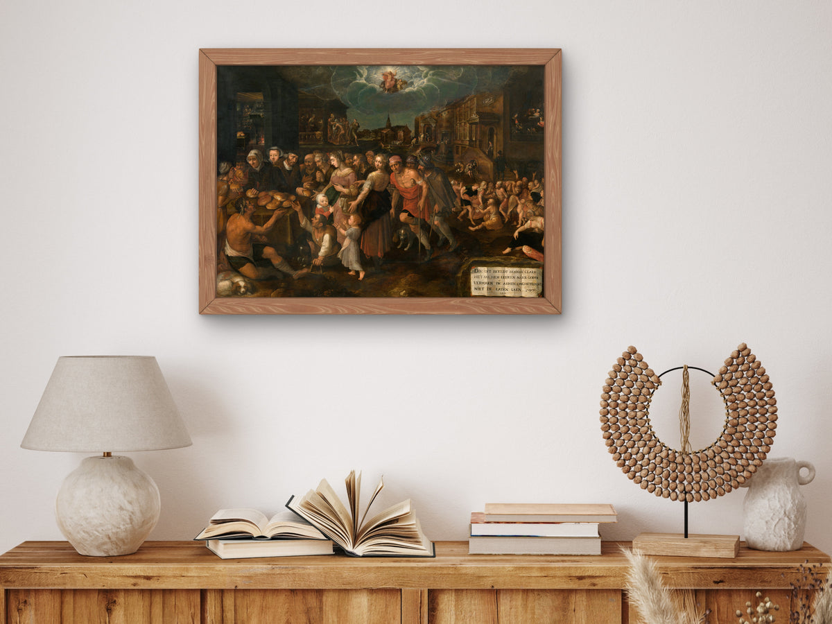 The Seven Acts of Mercy by Frans Francken the Younger 1608, Wall Art Print, Fine Art Reproduction, Museum Quality Decor, Poster