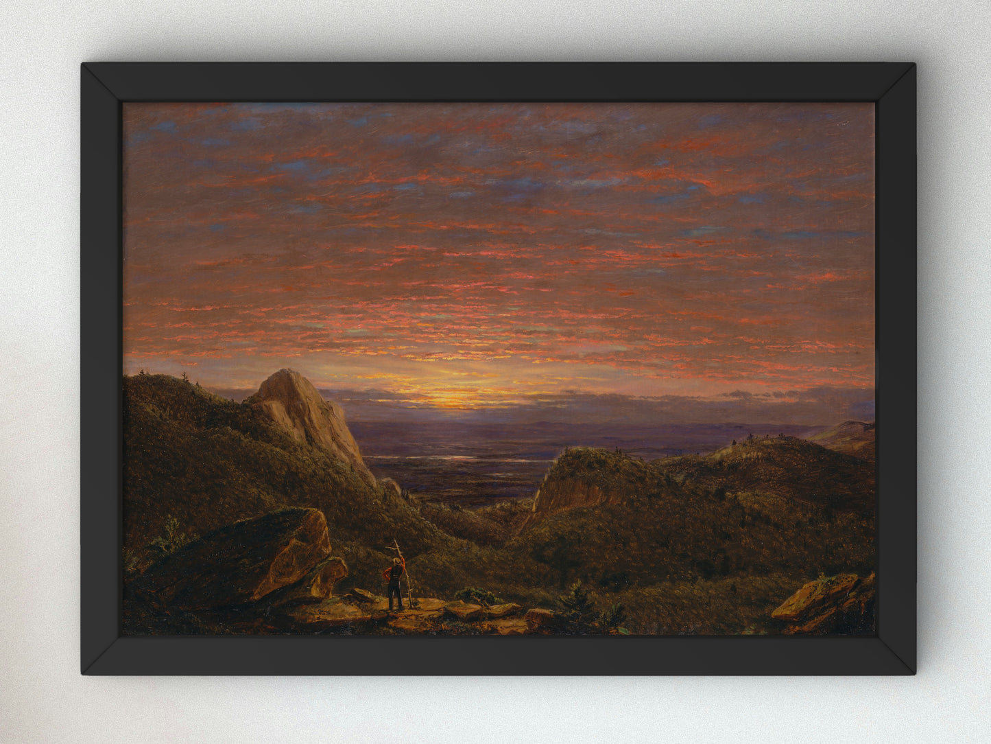 Morning, Looking East Over the Hudson Valley from the Catskill Mountains by Frederic Edwin Church 1848, Wall Art Print