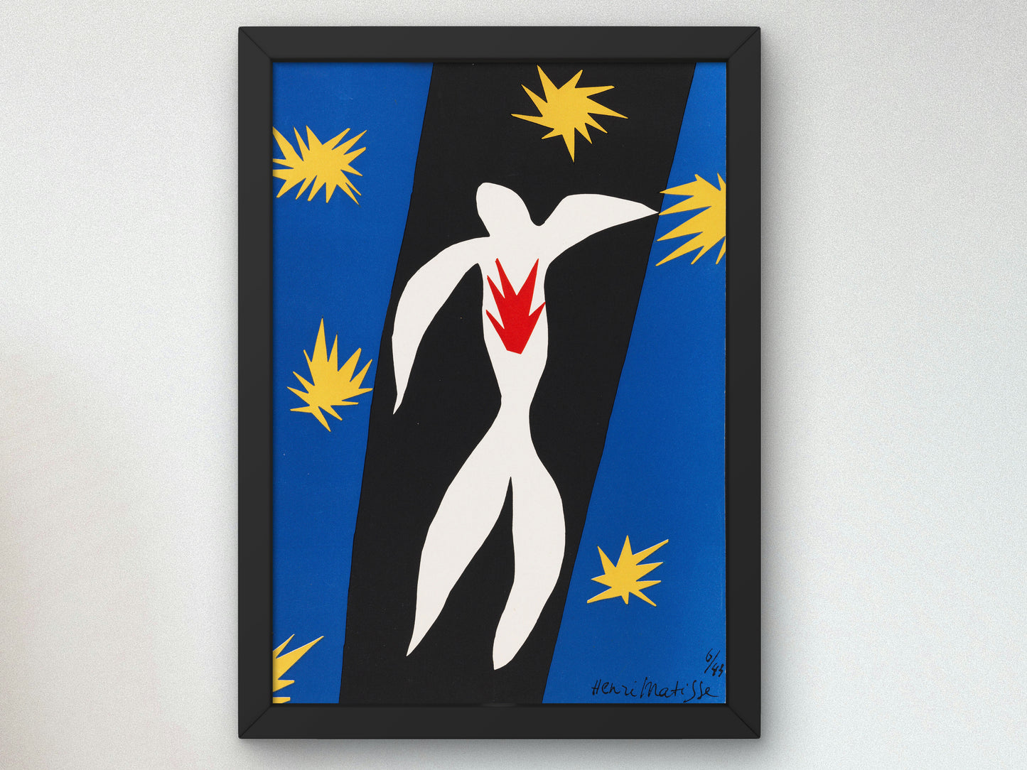 La Chute d'Icare by Henri Matisse 1943, Wall Art Print, Fine Art Reproduction, Museum Quality Decor, Poster