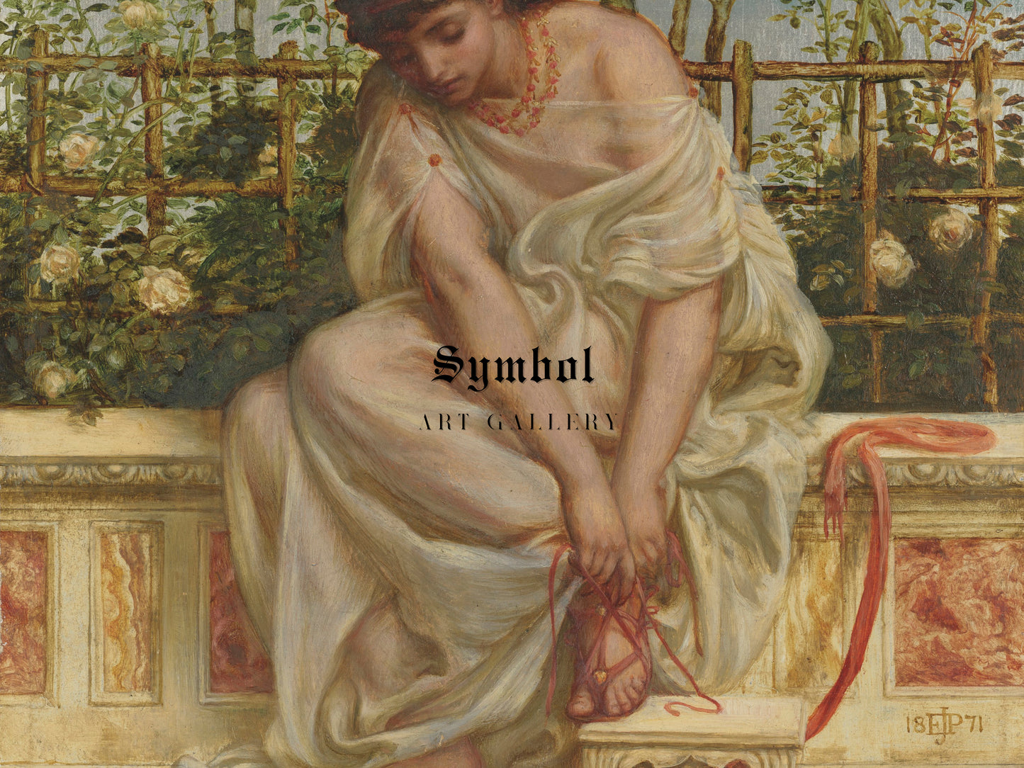 The Sandal by Edward John Poynter 1871, Wall Art Print, Fine Art Reproduction, Museum Quality Decor, Poster