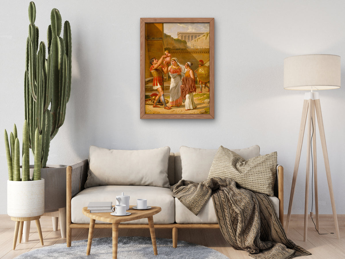 Hector's Farewell to Andromache by Christoffer Wilhelm Eckersberg 1813, Wall Art Print, Fine Art Reproduction, Museum Quality Decor, Poster