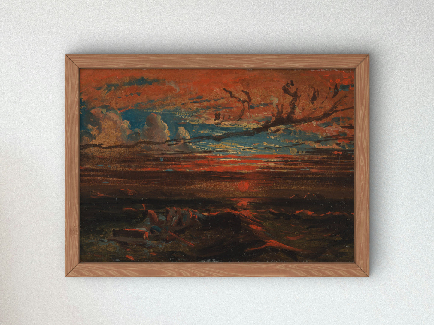 Sunset at Sea after a Storm by Francis Danby 1824, Wall Art Print, Fine Art Reproduction, Museum Quality Decor, Poster