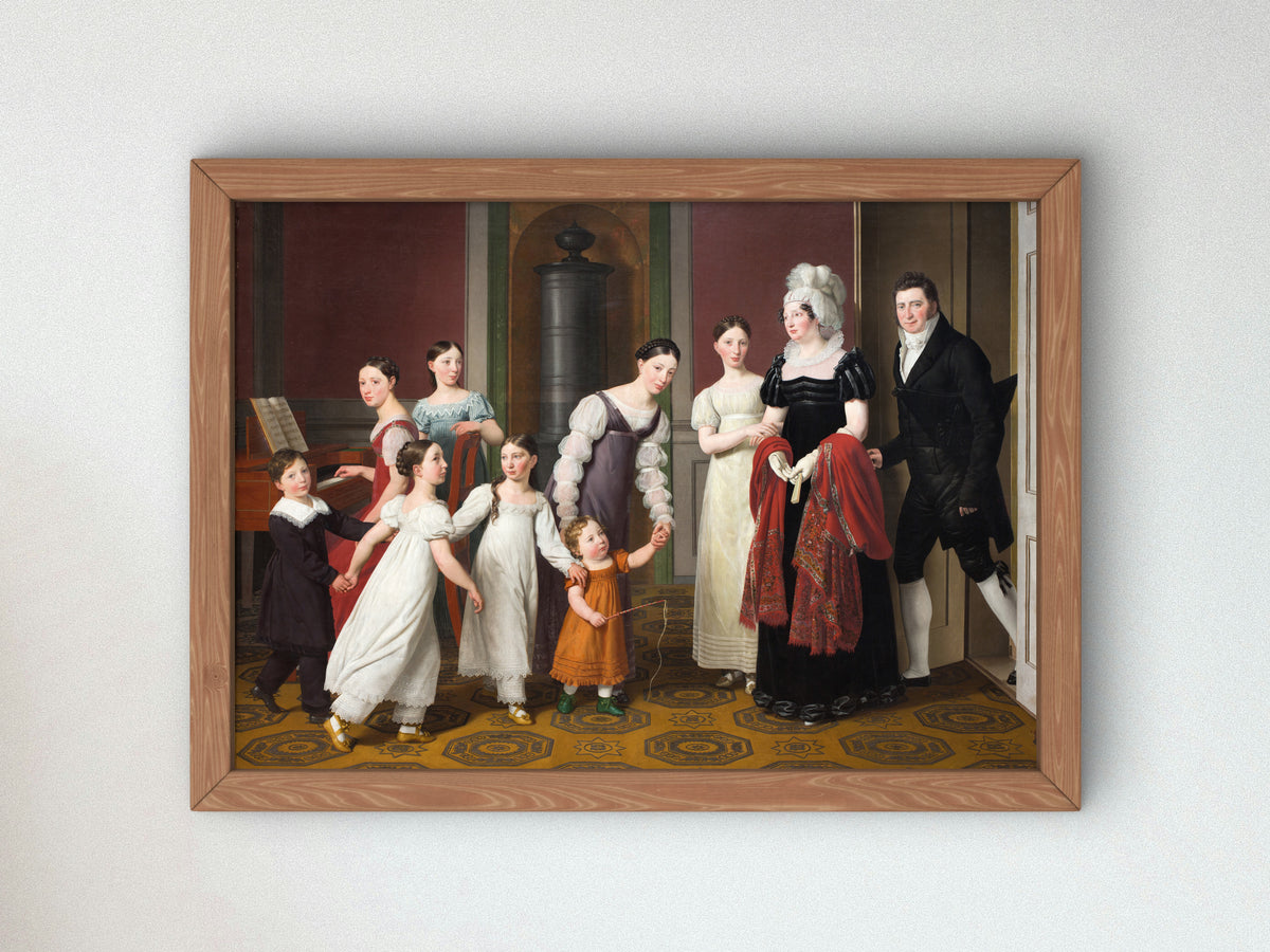 The Nathanson Family by Christoffer Wilhelm Eckersberg 1818, Wall Art Print, Fine Art Reproduction, Museum Quality Decor, Poster