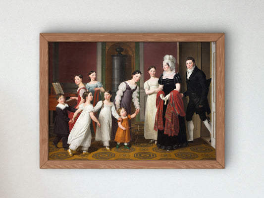 The Nathanson Family by Christoffer Wilhelm Eckersberg 1818, Wall Art Print, Fine Art Reproduction, Museum Quality Decor, Poster