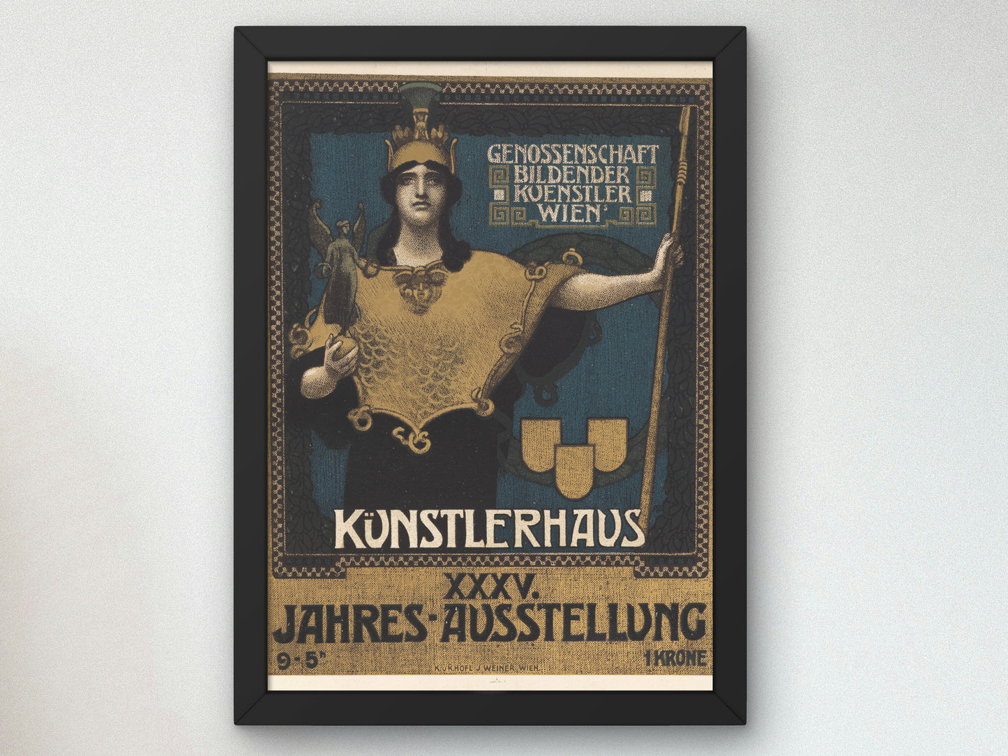 Kunstlerhaus 35th Annual Exhibition by Alois Hans Schram 1902, Wall Art Print, Fine Art Reproduction, Museum Quality Decor, Poster
