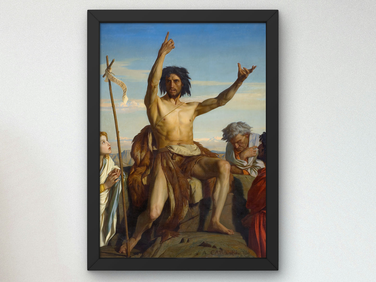 Saint John the Baptist by Alexandre Cabanel 1849, Wall Art Print, Fine Art Reproduction, Museum Quality Decor, Poster