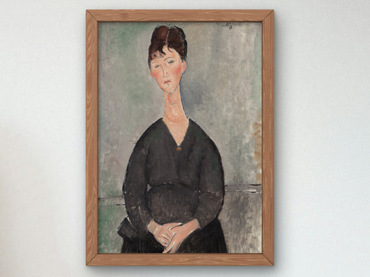 Café Singer by Amedeo Modigliani 1917, Wall Art Print, Fine Art Reproduction, Museum Quality Decor, Poster