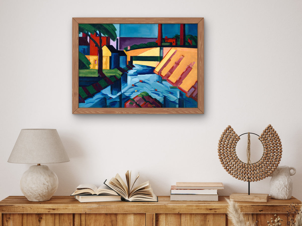 Evening Tones by Oscar Bluemner 1911, Wall Art Print, Fine Art Reproduction, Museum Quality Decor, Poster