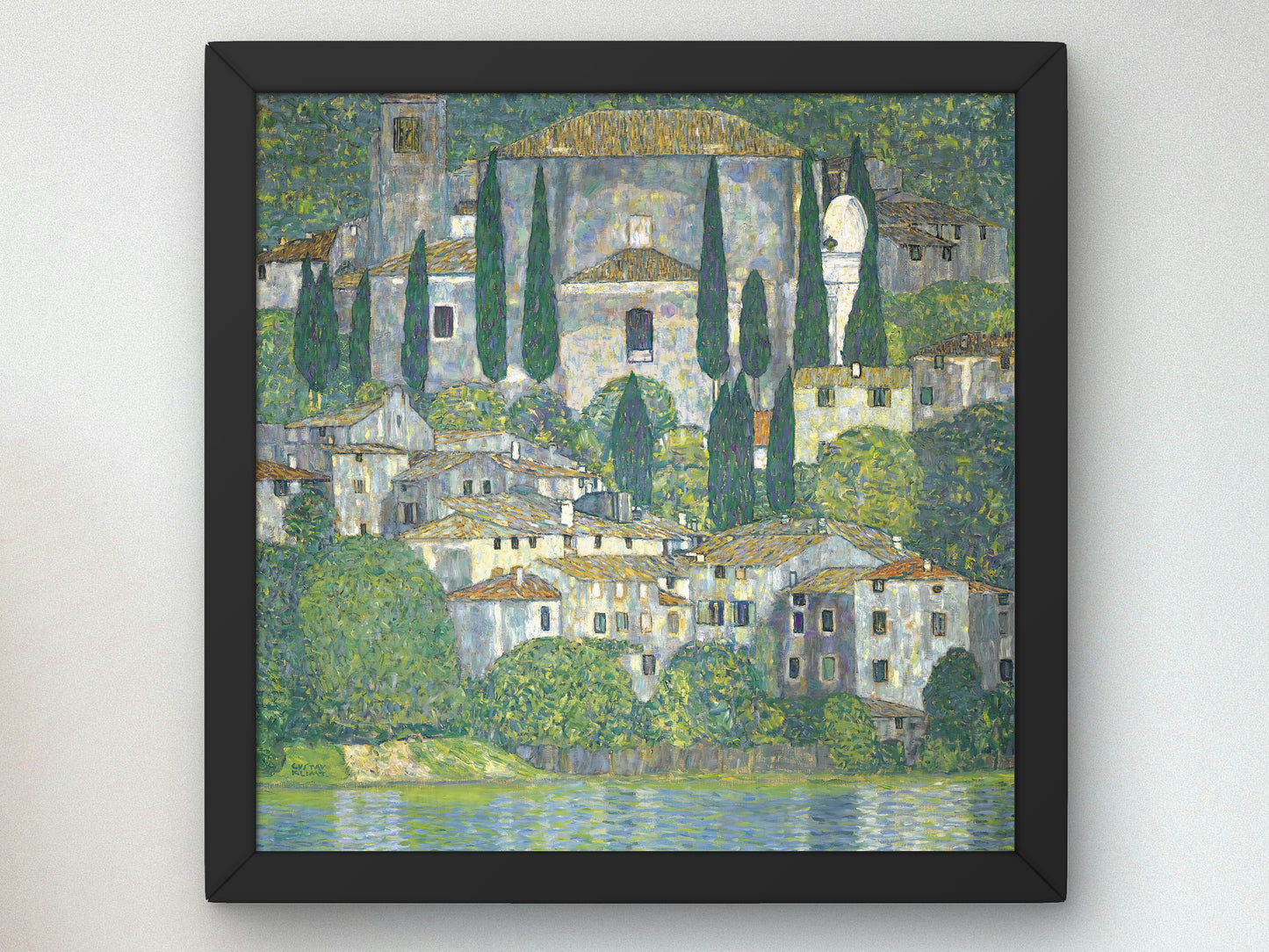Church in Cassone by Gustav Klimt 1913, Wall Art Print, Fine Art Reproduction, Museum Quality Decor, Poster