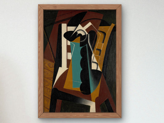 Still Life on a Chair by Juan Gris 1917, Wall Art Print, Fine Art Reproduction, Museum Quality Decor, Poster