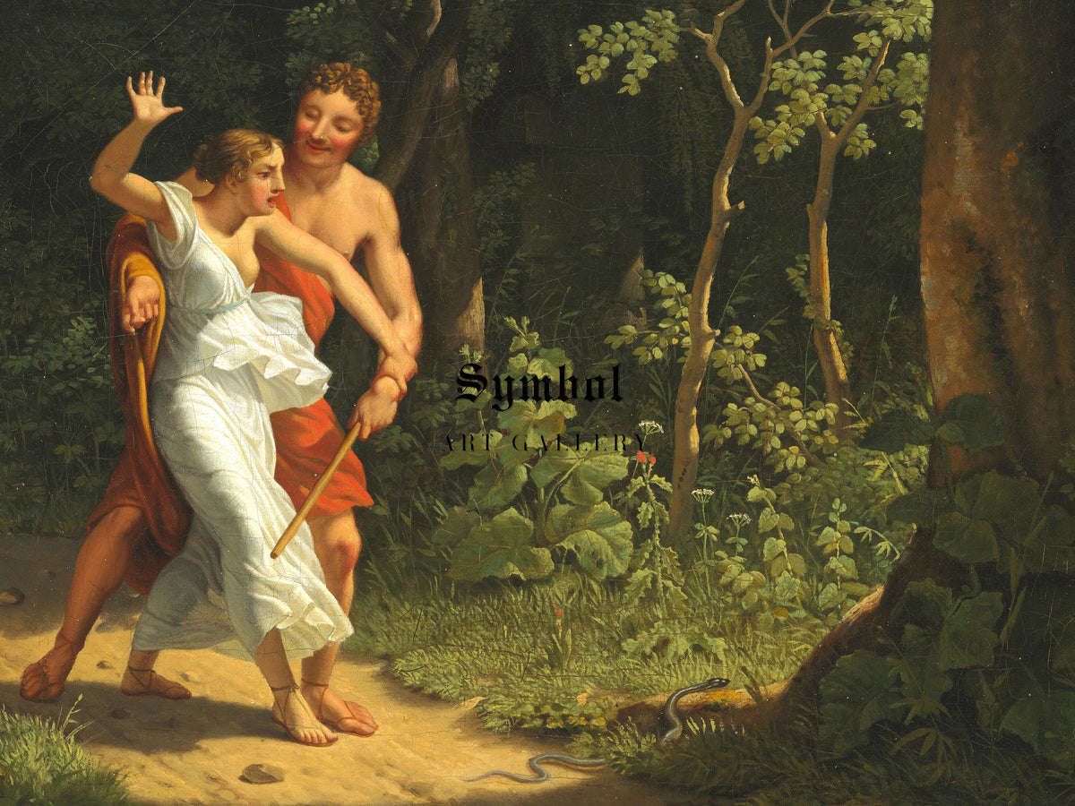 A Seduction Scene in a Forest by Christoffer Wilhelm Eckersberg 1811, Wall Art Print, Fine Art Reproduction, Museum Quality Decor, Poster