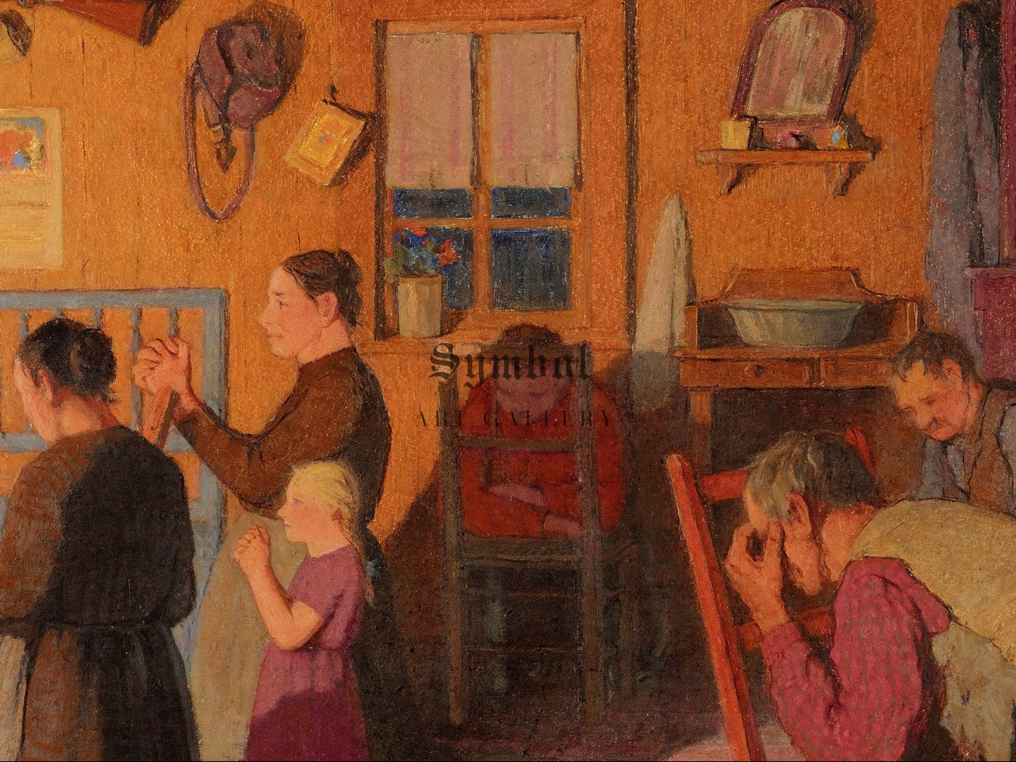 Evening Prayer by Clarence Gagnon 1928, Wall Art Print, Fine Art Reproduction, Museum Quality Decor, Poster