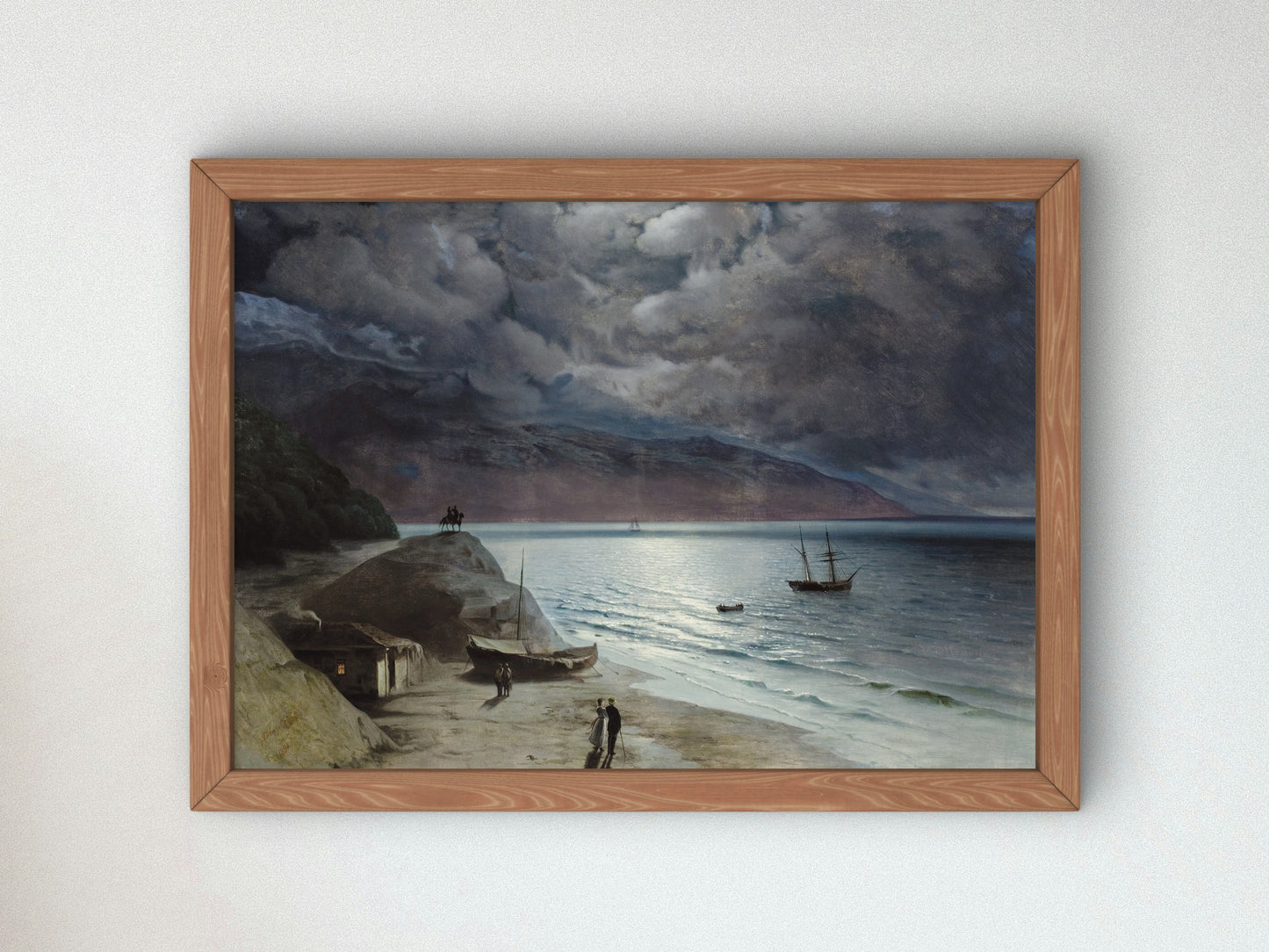 Night at Gurzuf by Ivan Konstantinovich Aivazovsky 1891, Wall Art Print, Fine Art Reproduction, Museum Quality Decor, Poster