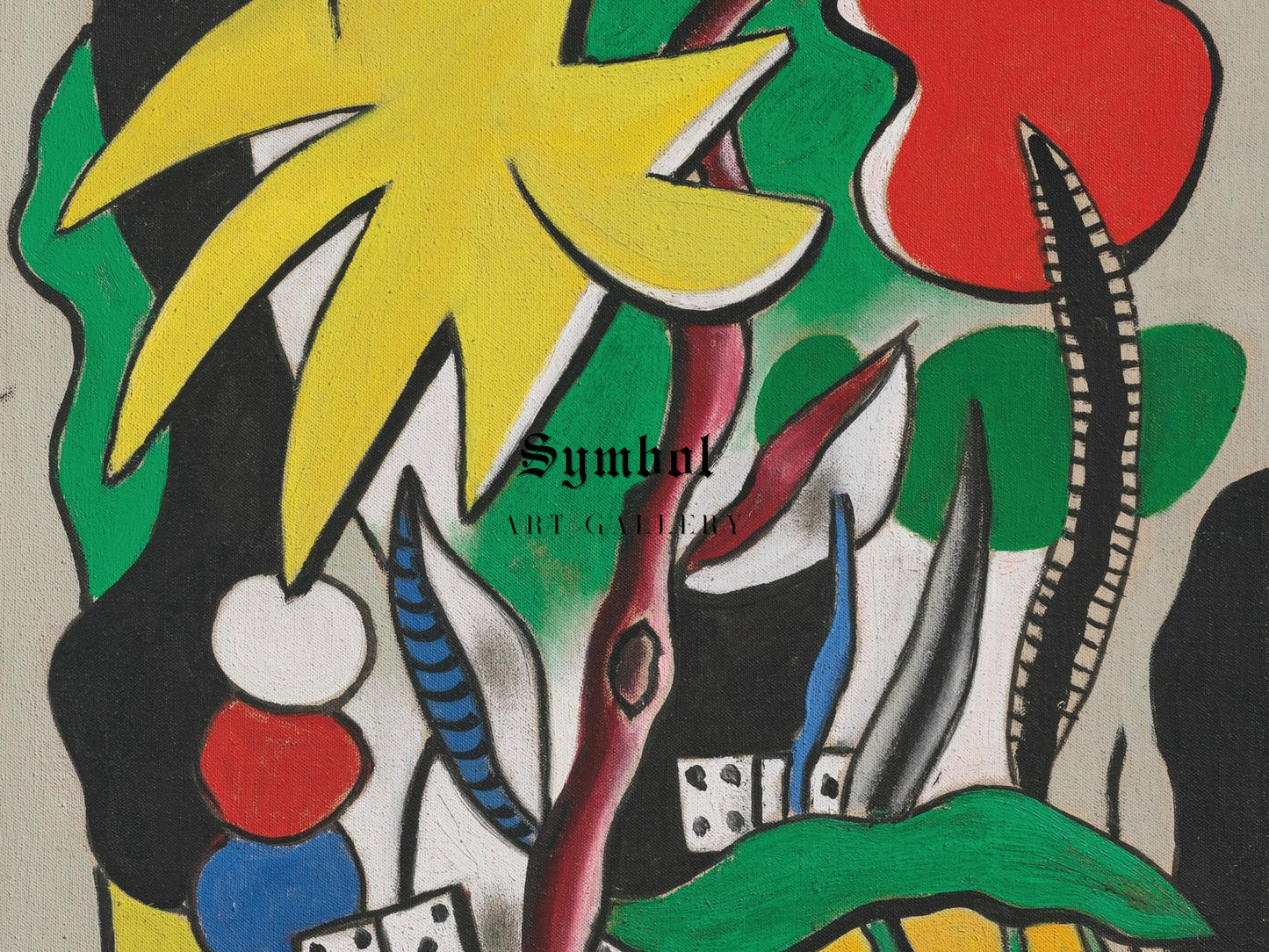 Composition with Dominoes by Fernand Léger 1947, Wall Art Print, Fine Art Reproduction, Museum Quality Decor, Poster