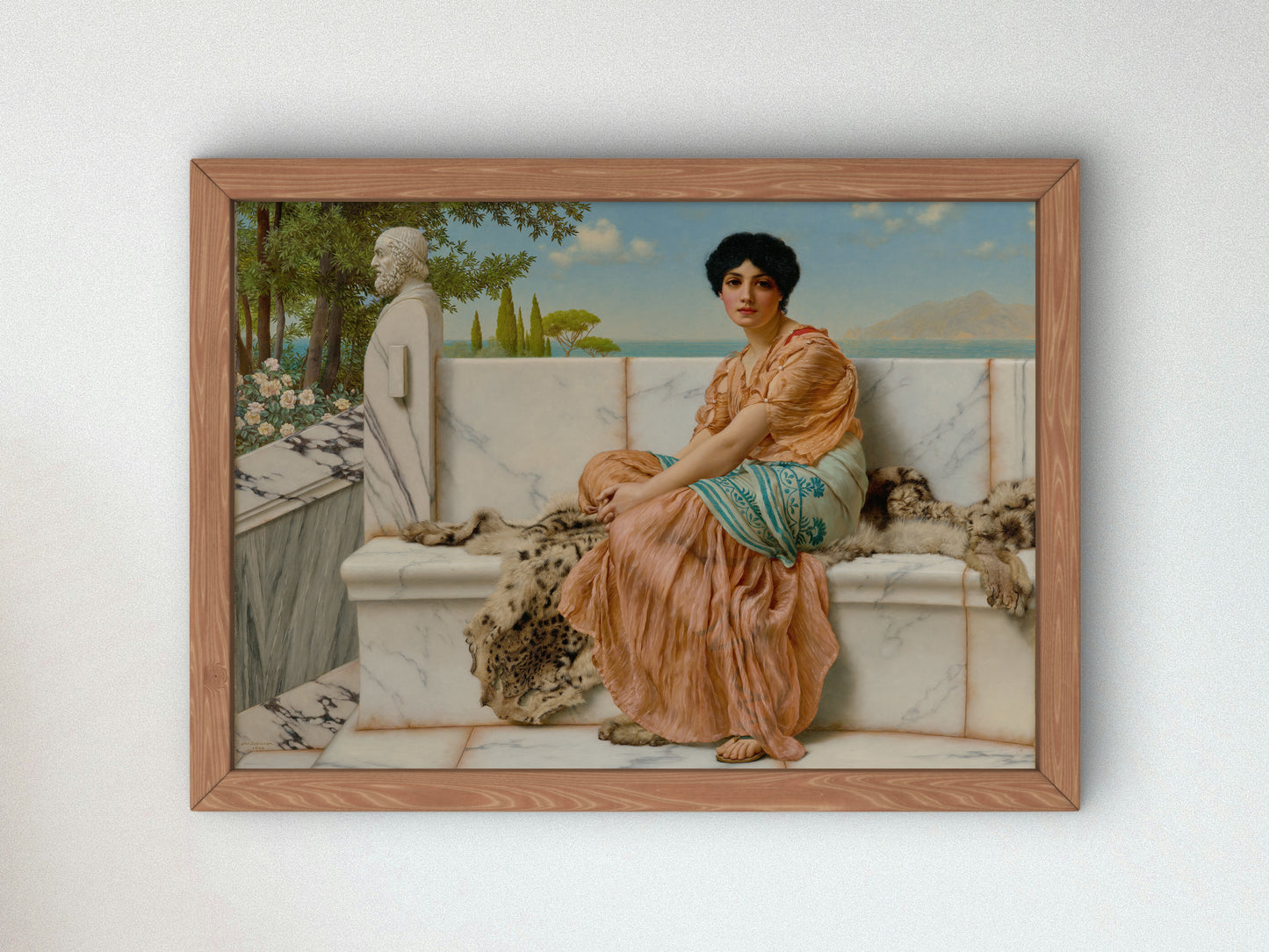 Reverie by John William Godward 1904, Wall Art Print, Fine Art Reproduction, Museum Quality Decor, Poster