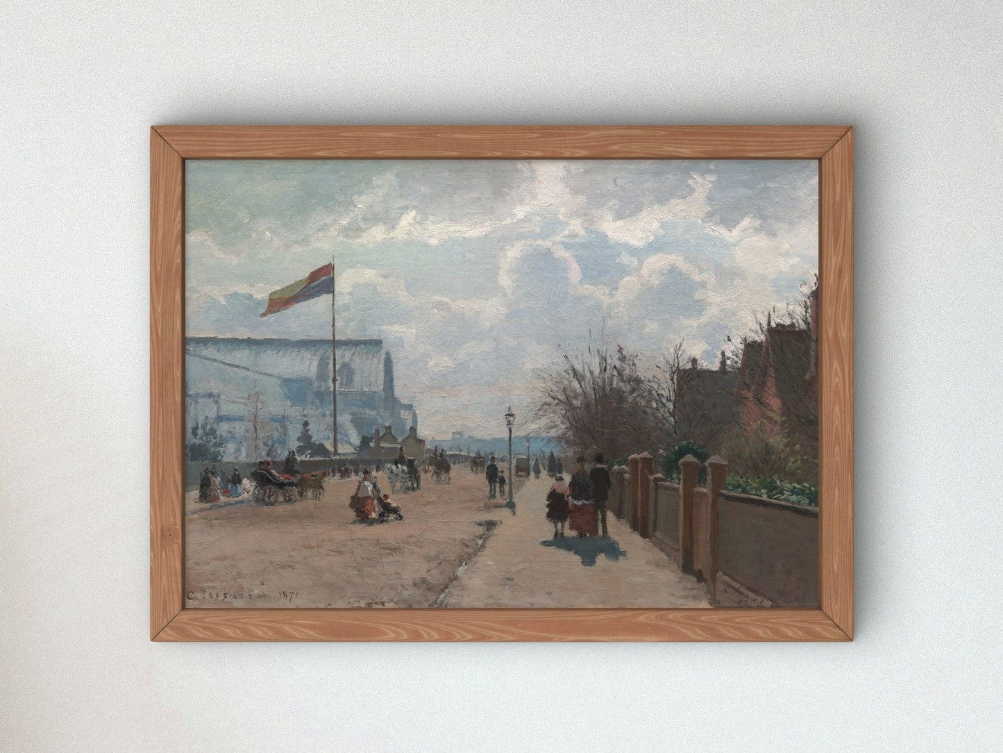 The Crystal Palace by Camille Pissarro 1871, Wall Art Print, Fine Art Reproduction, Museum Quality Decor, Poster
