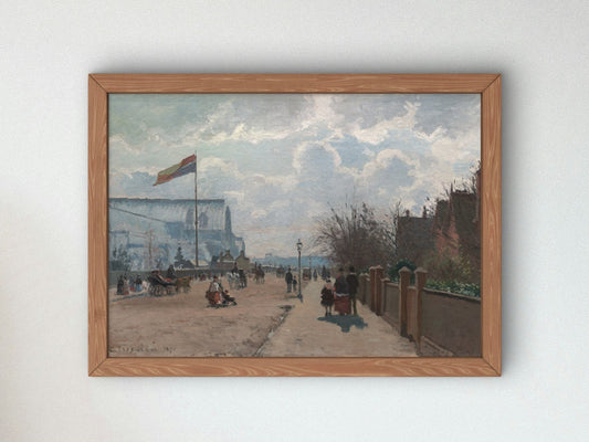 The Crystal Palace by Camille Pissarro 1871, Wall Art Print, Fine Art Reproduction, Museum Quality Decor, Poster
