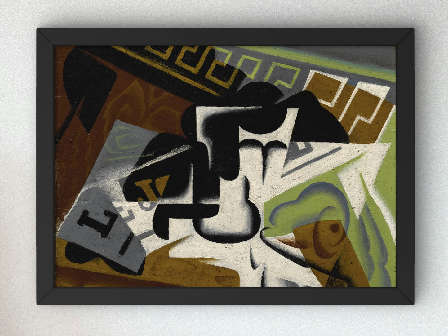 Journal et Compotier by Juan Gris 1917, Wall Art Print, Fine Art Reproduction, Museum Quality Decor, Poster