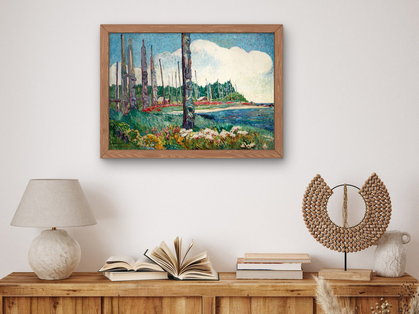 Totem Poles by Emily Carr 1912, Wall Art Print, Fine Art Reproduction, Museum Quality Decor, Poster