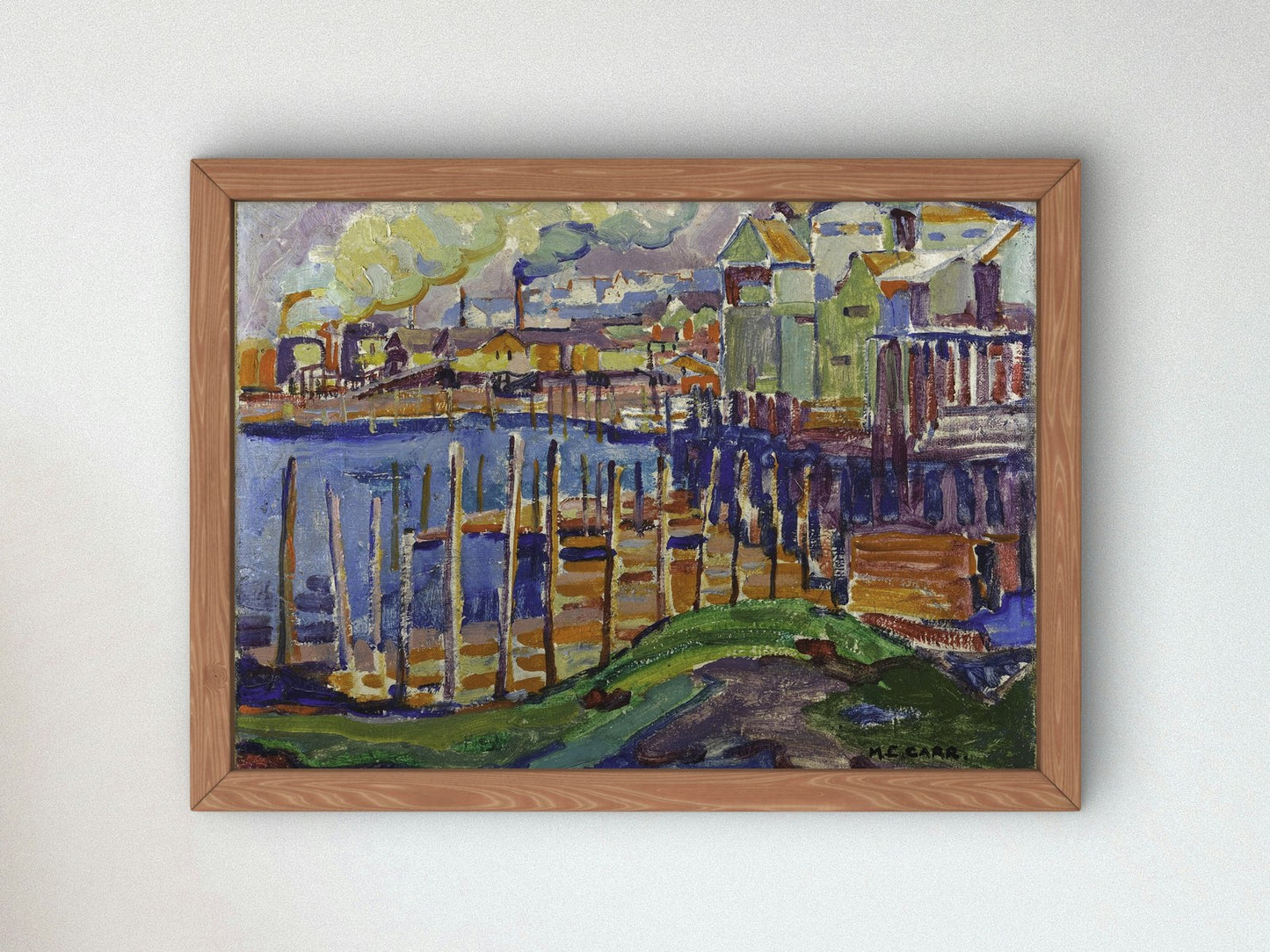 Sawmills Vancouver by Emily Carr 1912, Wall Art Print, Fine Art Reproduction, Museum Quality Decor, Poster