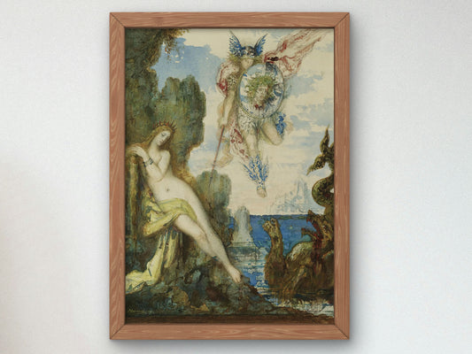 Perseus and Andromeda by Gustave Moreau 1876, Wall Art Print, Fine Art Reproduction, Museum Quality Decor, Poster