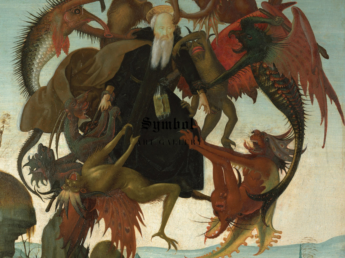The Torment of Saint Anthony by Michelangelo 1487, Wall Art Print, Fine Art Reproduction, Museum Quality Decor, Poster