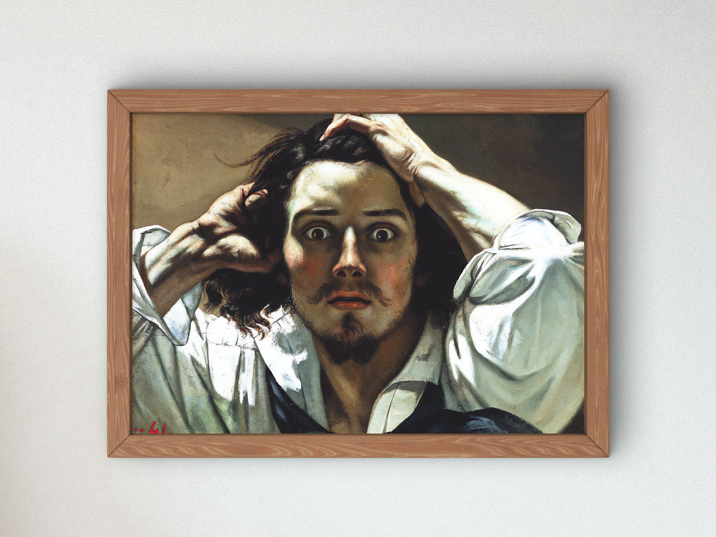 Desperate Man by Gustave Courbet 1843, Wall Art Print, Fine Art Reproduction, Museum Quality Decor, Poster
