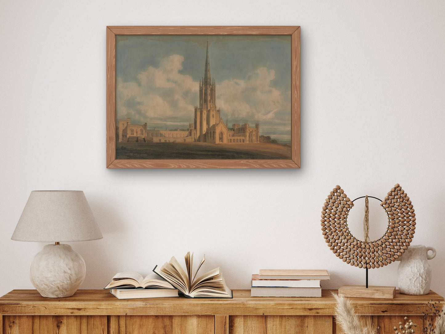 Projected Design for Fonthill Abbey Wiltshire by James Wyatt 1798, Wall Art Print, Fine Art Reproduction, Museum Quality Decor, Poster