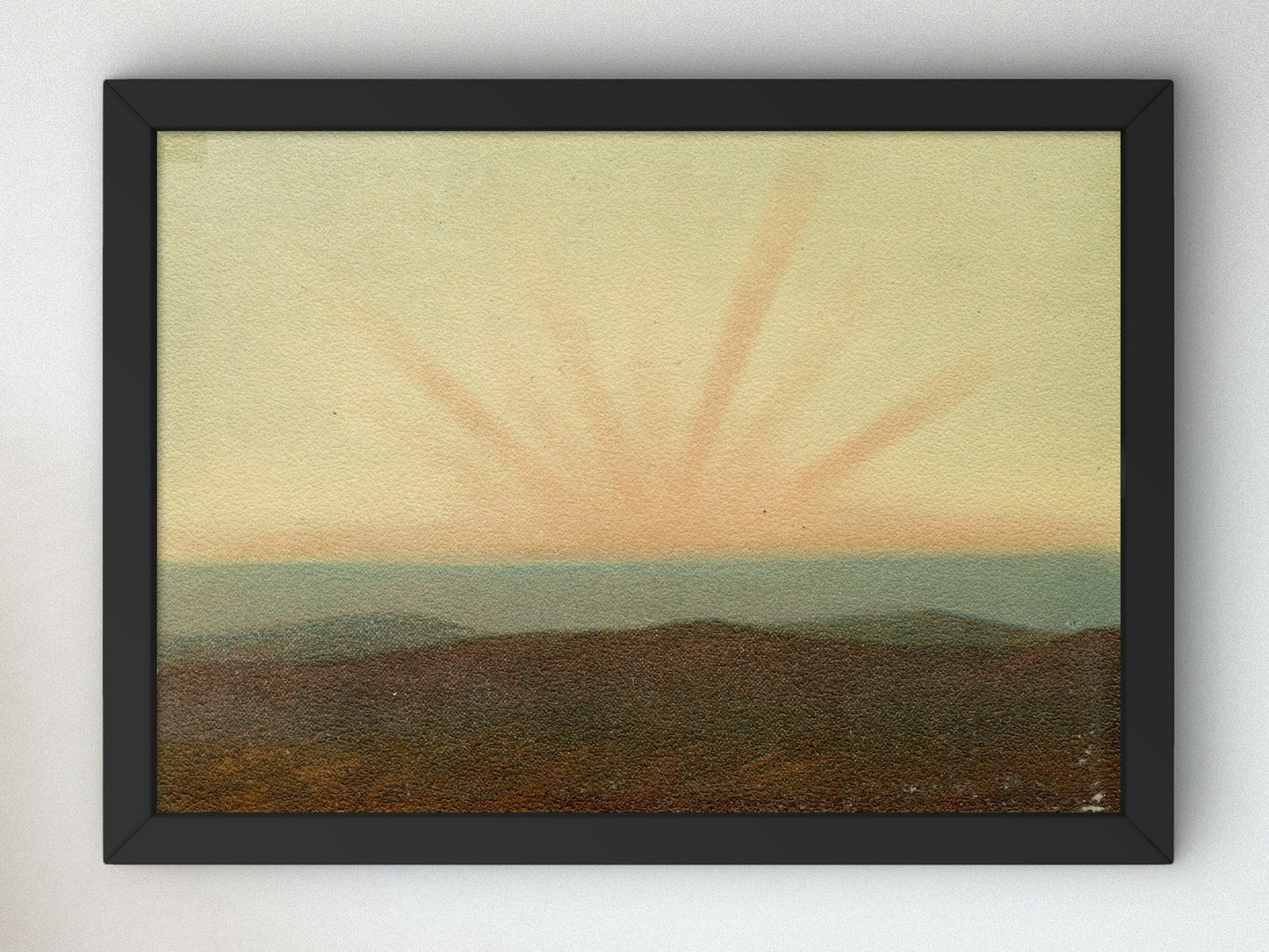 Earth Shadow and Twilight Rays Evening by Eduard Pechuel Loesche 1888, Wall Art Print, Fine Art Reproduction, Museum Quality Decor, Poster