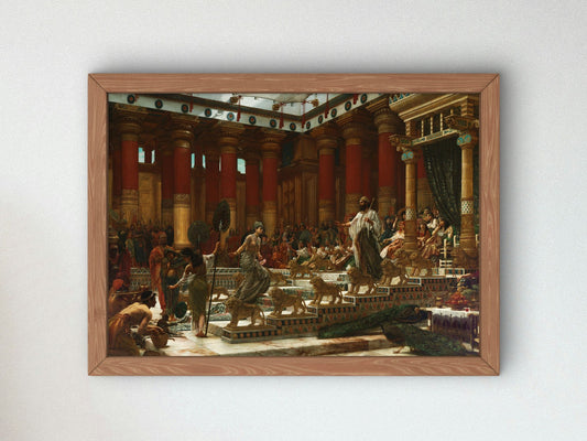 The Visit of the Queen of Sheba to King Solomon by Edward John Poynter 1890, Wall Art Print, Fine Art Reproduction, Museum Quality Decor