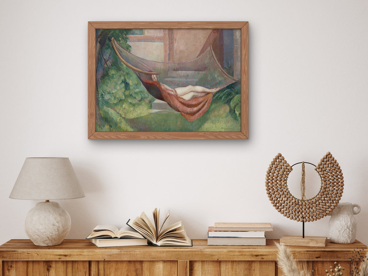 Woman in the Hammock by Ángel Zárraga, Wall Art Print, Fine Art Reproduction, Museum Quality Decor, Poster