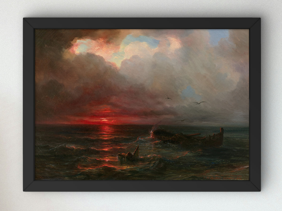 Coast in Algeria by Théodore Gudin 1831, Wall Art Print, Fine Art Reproduction, Museum Quality Decor, Poster