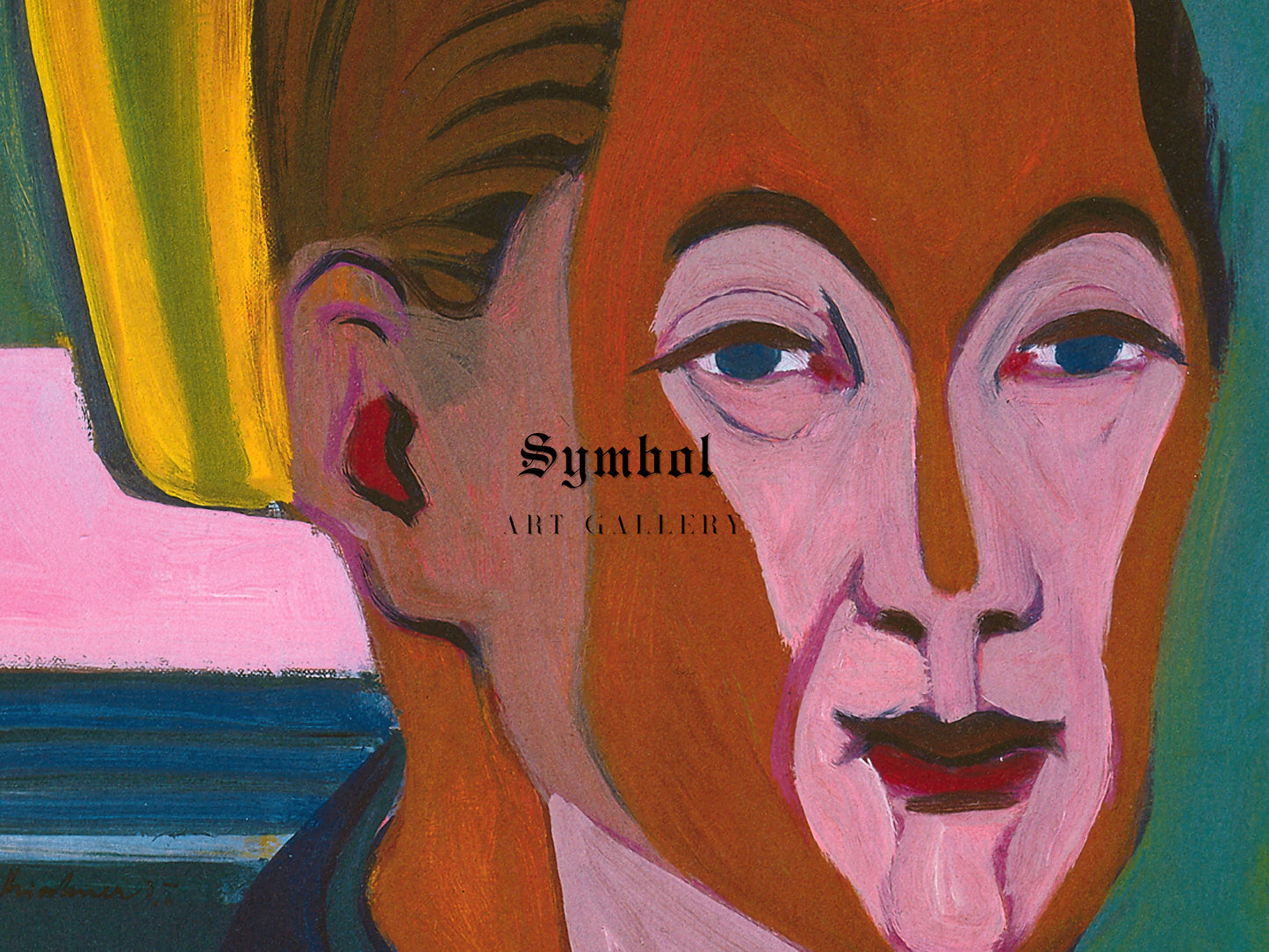Self Portrait by Ernst Ludwig Kirchner 1925, Wall Art Print, Fine Art Reproduction, Museum Quality Decor, Poster