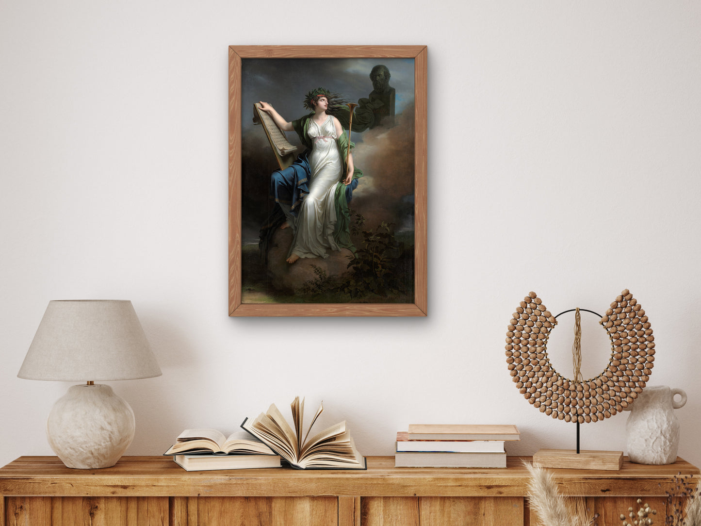 Calliope, Muse of Epic Poetry by Charles Meynier 1798, Wall Art Print, Fine Art Reproduction, Museum Quality Decor, Poster