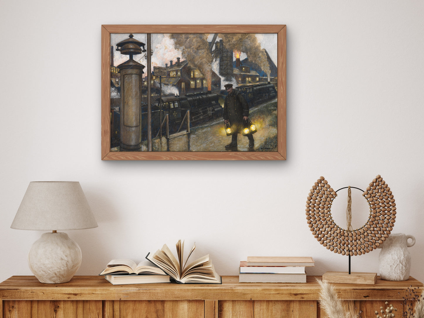 Eisenwerk by Hans Baluschek 1925, Wall Art Print, Fine Art Reproduction, Museum Quality Decor, Poster